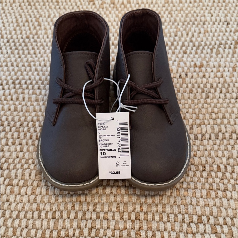 The Children's Place Dark Brown Lace-Up Kids Dress Shoes